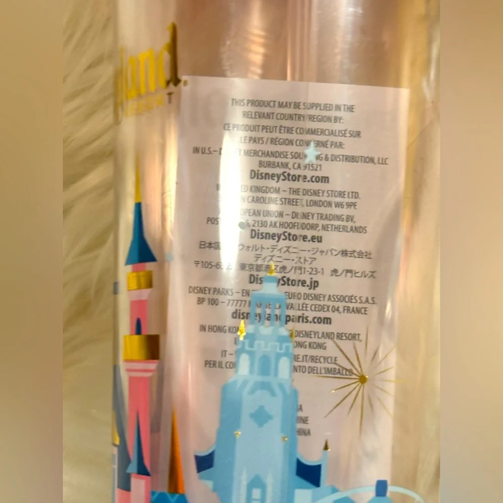 DISNEY WALT DISNEY WORLD CINDERELLA CASTLE STARBUCKS TUMBLER WITH STRAW NEW